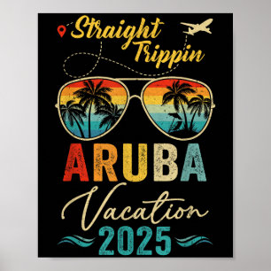 Straight Tripn Aruba 2025 Family Summer Vacation Poster
