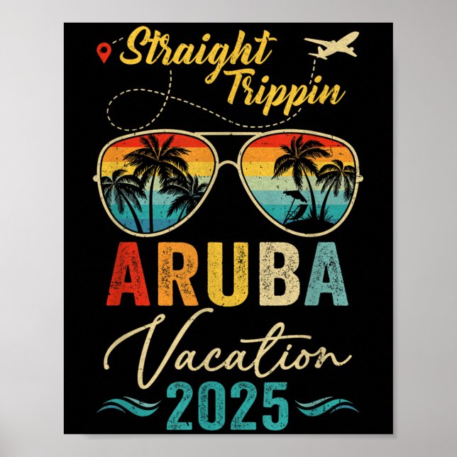 Straight Tripn Aruba 2025 Family Summer Vacation  Poster (Front)