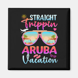 Straight Trippin Aruba 2025 Beach Summer Vacation Magnet