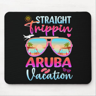 Straight Trippin Aruba 2025 Beach Summer Vacation  Mouse Pad