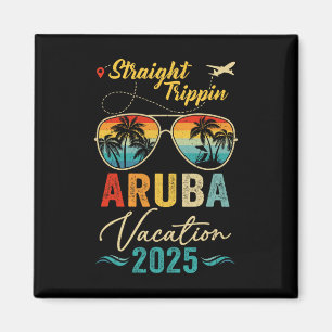 Straight Trippin Aruba 2025 Family Summer Vacation Magnet