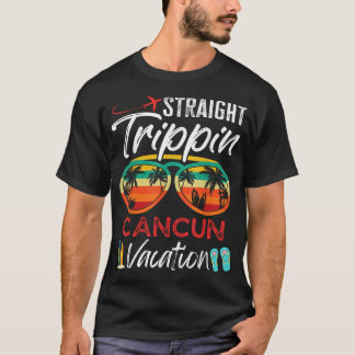 Straight Trippin Cancun Mexico Couples Family T-Shirt