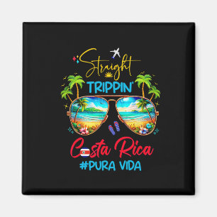 Straight Trippin Costa Rica Summer Vacation Pura V Magnet