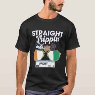 Straight Trippin' Ivory Vacation Tour Travel Trip T-Shirt