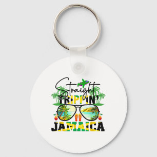 Straight Trippin' Jamaica Vacation 2025 Birthday F Key Ring