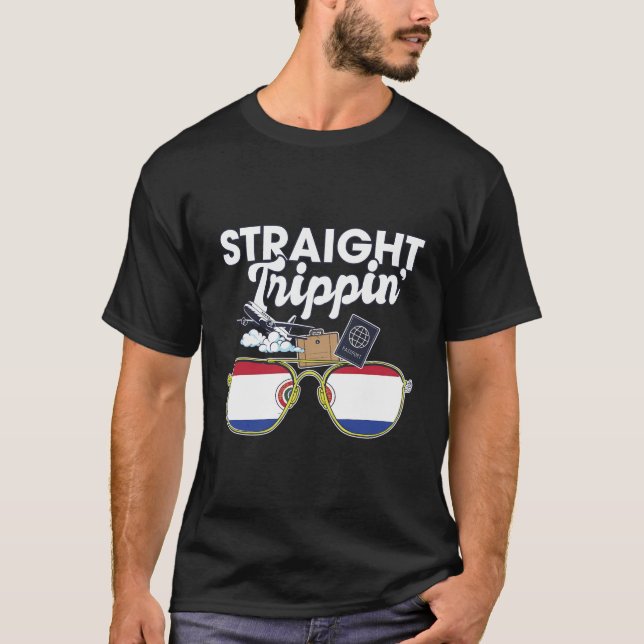 Straight Trippin' Paraguay Vacation Tour Travel Tr T-Shirt (Front)
