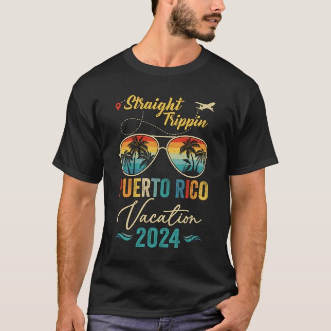Straight Trippin Puerto Rico 2024 Family Summer Va T-Shirt (Front)