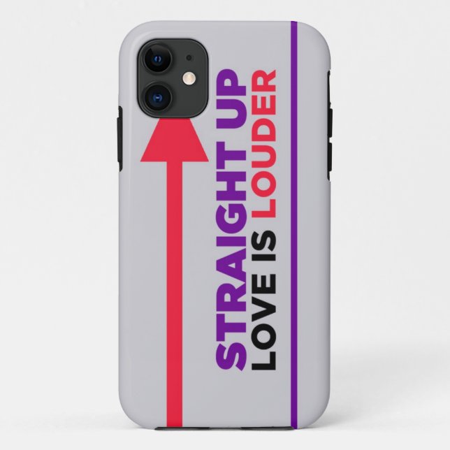 Straight Up Love is Louder iPhone Case (Back)