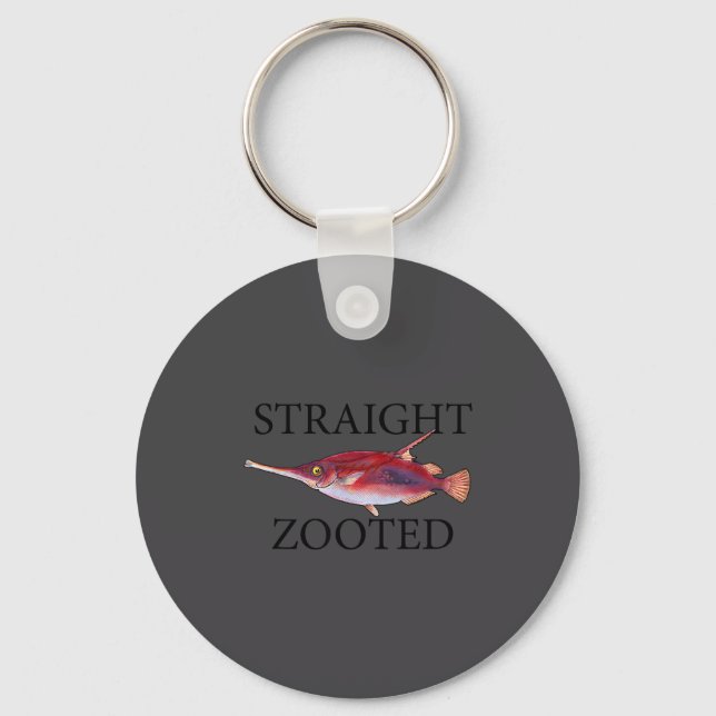 Straight Zooted Longsne Snipefi-shirt  Key Ring (Front)