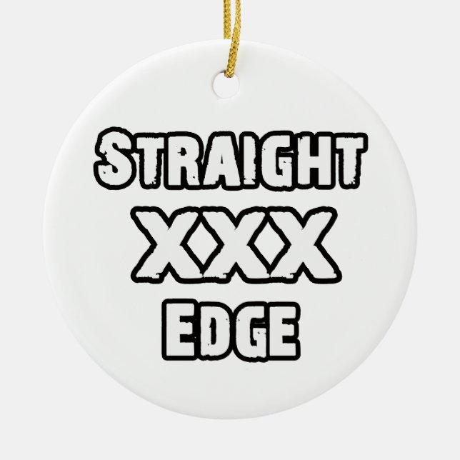 Straightedge Ceramic Tree Decoration (Front)