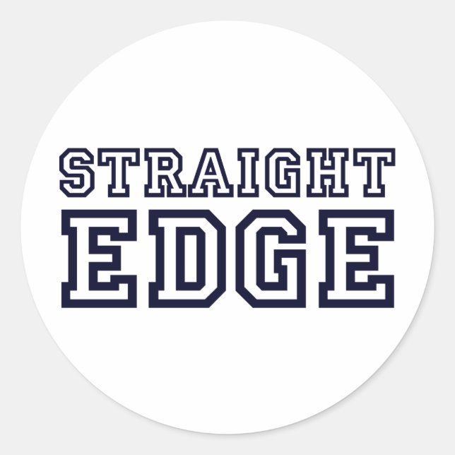 StraightEdge Classic Round Sticker (Front)