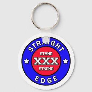 Straightedge keychain