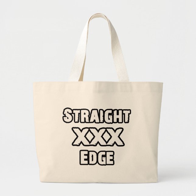 Straightedge Large Tote Bag (Front)