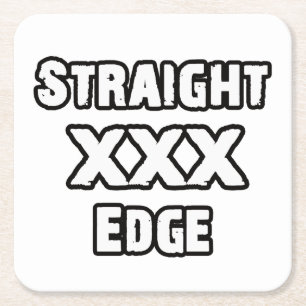 Straightedge Square Paper Coaster