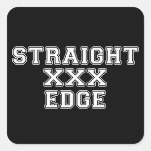 Straightedge Square Sticker