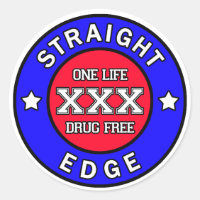 Straightedge sticker