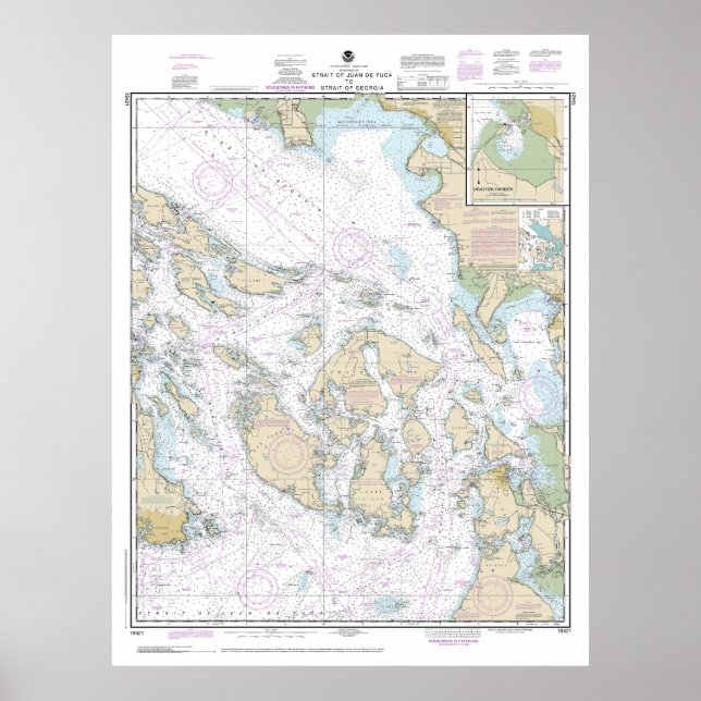 Strait of Juan de Fuca to Strait of Georgia Chart (Front)
