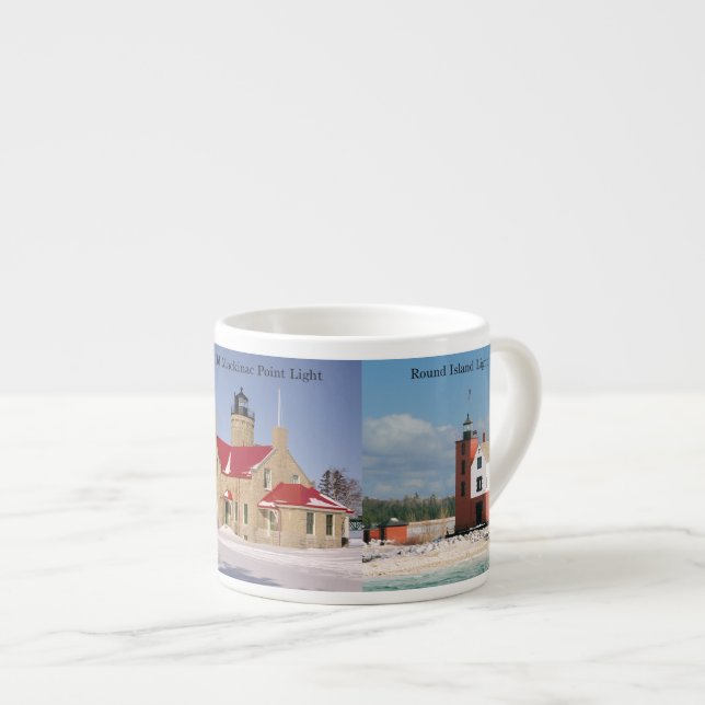 Straits area Lighthouses espresso mug (Front Right)
