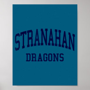 Stranahan high school hs fort lauderdale fl retro poster