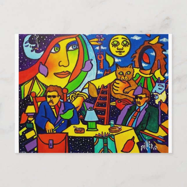 Strange 6 by Piliero Postcard (Front)