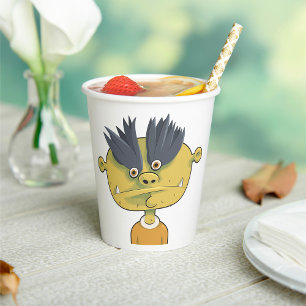 Strange Alien Person Paper Cups
