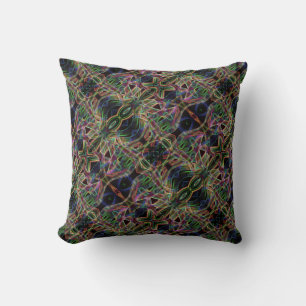 Strange and twist mirrored, opacity colourful line cushion