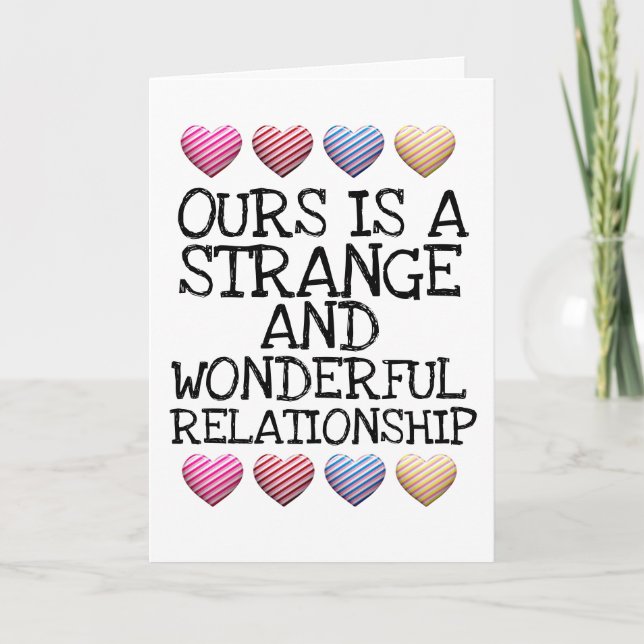 STRANGE AND WONDERFUL FUNNY ROMANTIC CARDS (Front)