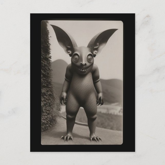  Strange Bat Monster Halloween Postcard (Front)