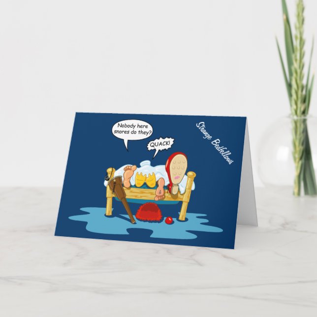 Strange Bedfellows (birthday) Card (Front)