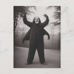 Strange Bizarre Monster Halloween Postcard