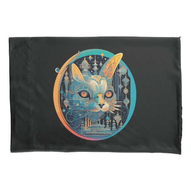 Strange Cat Staring at Your Headlights Pillowcase (Front)
