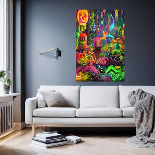 Strange colourful dream   AI Art  Poster