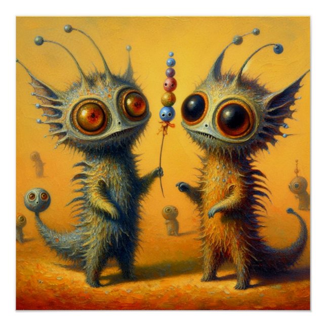 Strange creatures poster (Front)