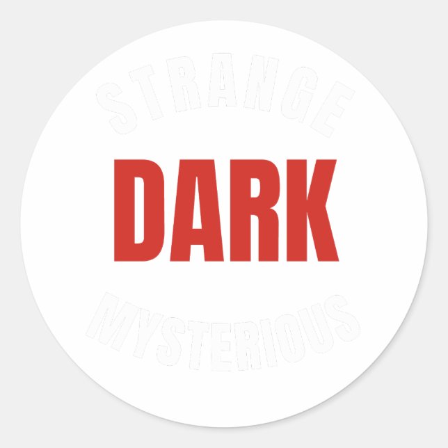 strange dark and mysterious, Mr. Ballen  Classic Round Sticker (Front)