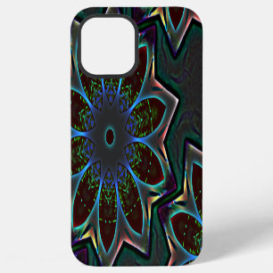 Strange dark circular ellipse with abstract leaves iPhone 12 pro max case