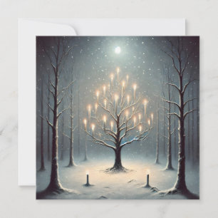 Strange Dark Winter Night Holiday Card