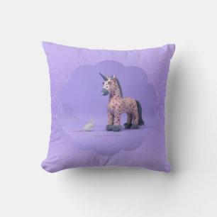 Strange encounter throw pillow