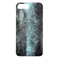 Strange fibrous texture in clear blue and black