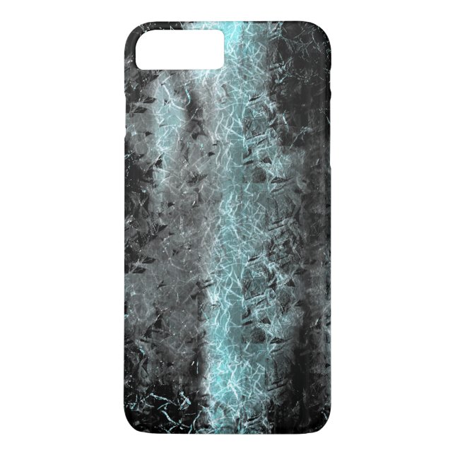 Strange fibrous texture in clear blue and black Case-Mate iPhone case (Back)