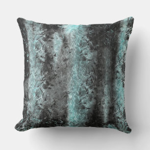 Strange fibrous texture in clear blue and black cushion