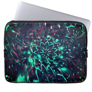 Strange flower lost in debris forest laptop sleeve