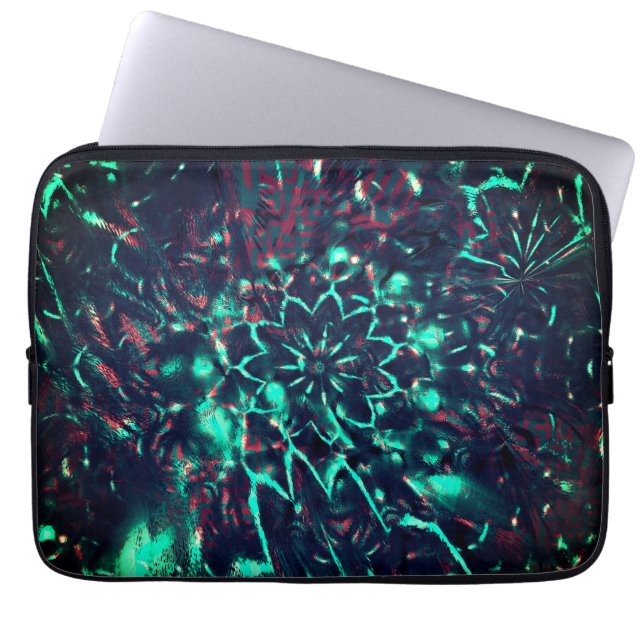 Strange flower lost in debris forest  laptop sleeve (Front)