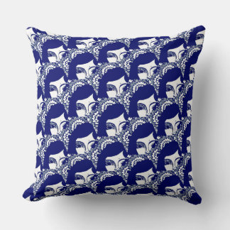 Strange Girl Floral Throw Pillow