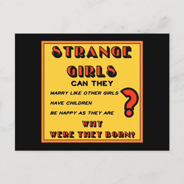 "Strange Girls" Postcard (Front)