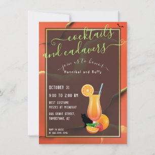 Strange Halloween Parody Cocktails and Cadavers Invitation