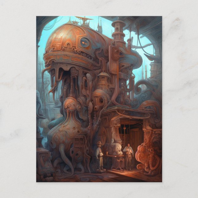 Strange Machine Surreal Art Postcard (Front)