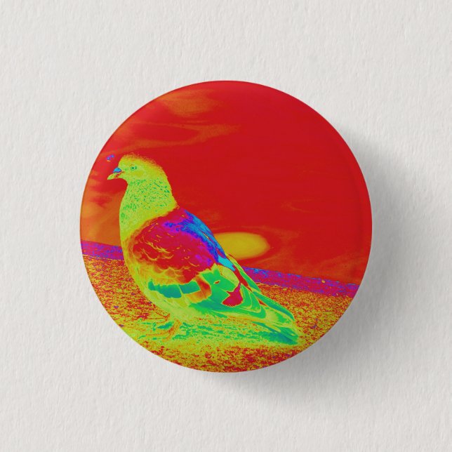 Strange Pigeon 3 Cm Round Badge (Front)