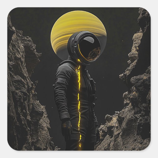 Strange Planet Square Sticker (Front)