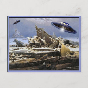 Strange Planet - UFO visit Postcard