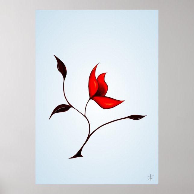 Strange Red Flower Poster (Front)